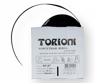 Регилин черный 7мм "TORIONI" / "BLITZ" RT-07