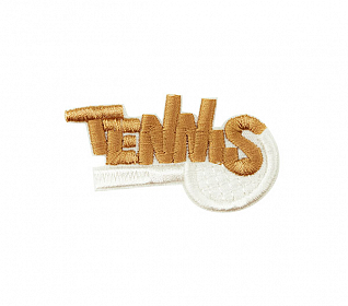 Термоаппликация "Tennis" Белый 70х38мм